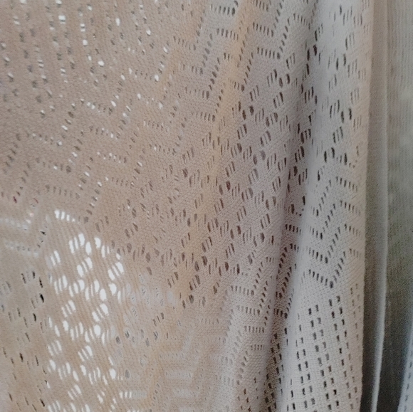 Kismet Light Grey Boho Knit Tassel Wrap Shawl ~ Size OS - Picture 3 of 10